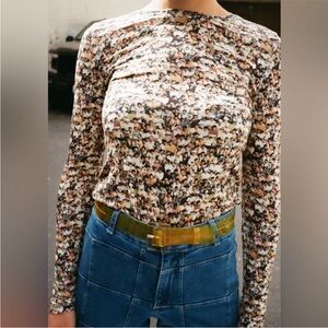 RARE Paloma Wool Cancun Top in People Print EUC